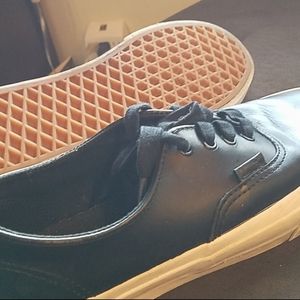 Van's black patent leather like